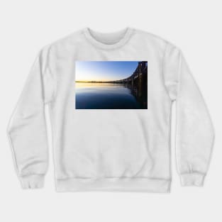 Sweeping lines of Tauranga's historic railway bridge Crewneck Sweatshirt